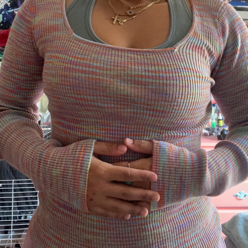 Pink Rose Pastel Sweater